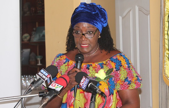 Madam Anne-Marie French Cudjoe, District 18 Governor for 2016-2018, Zonta International addressing participants in the launch. Picture: EDNA ADU-SERWAA